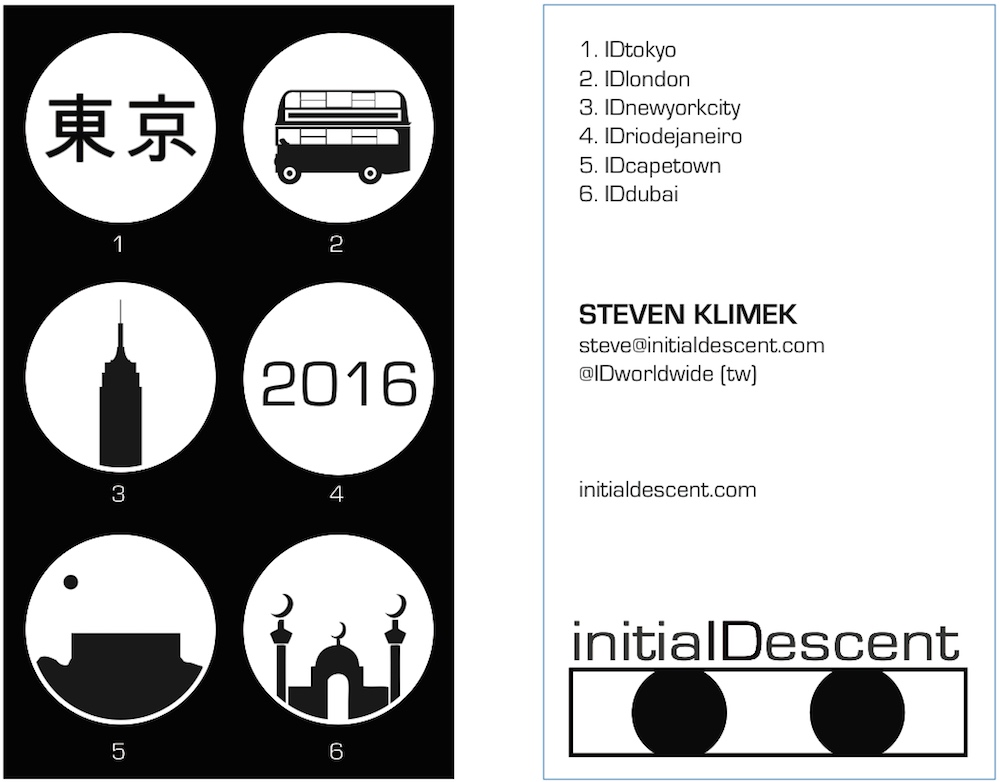 Initial Descent business card ver. 1
