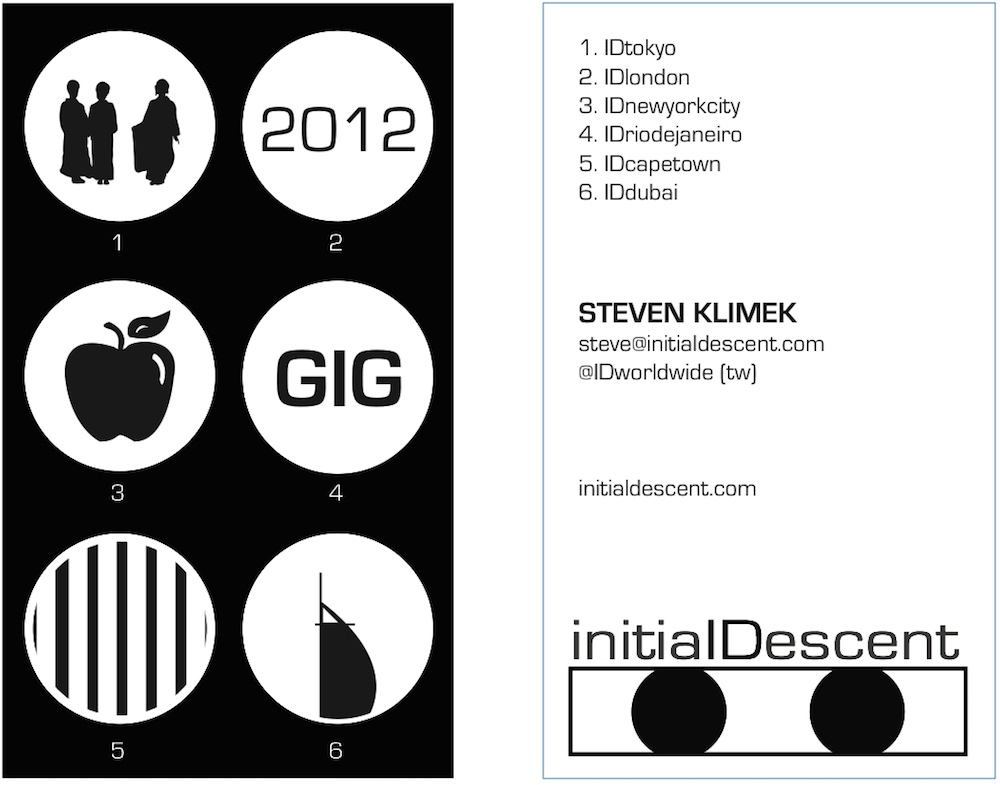 Initial Descent business card ver. 2