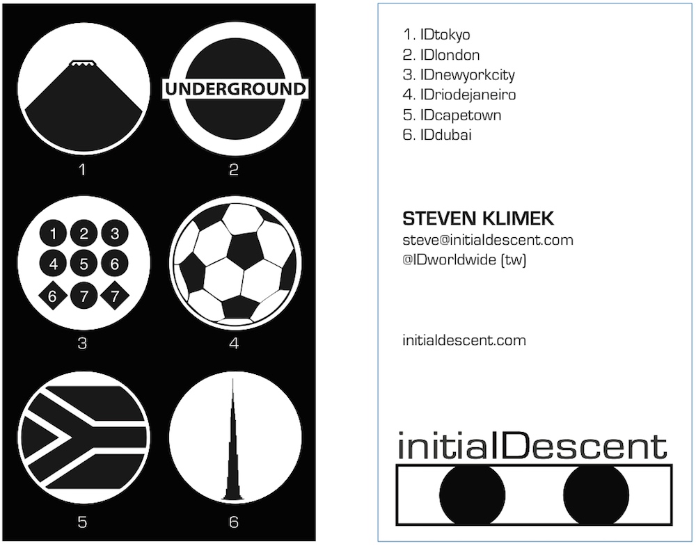Initial Descent business card ver. 3