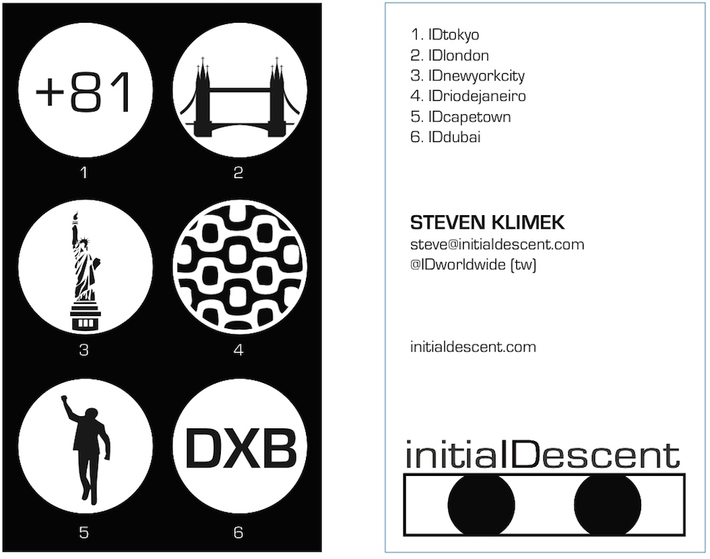 Initial Descent business card ver. 6