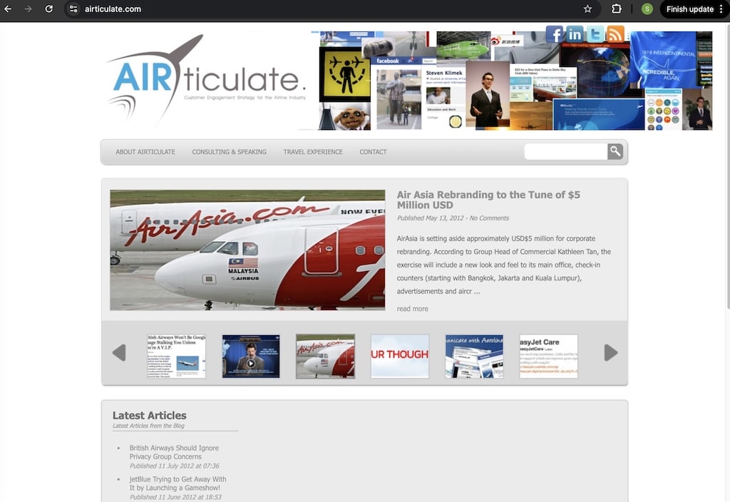 AIRticulate website screenshot