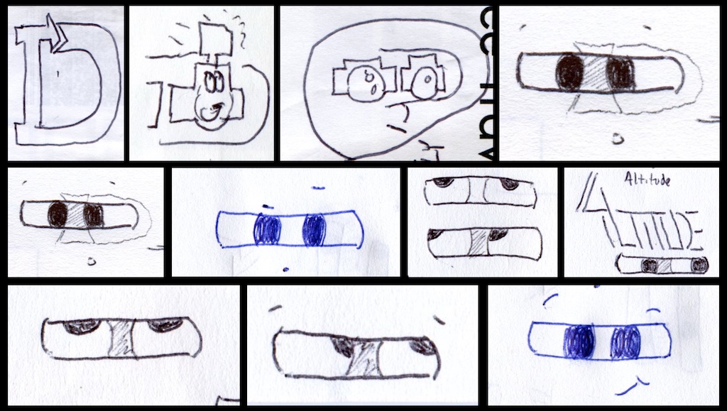 ID Logo sketch ideas incorporating a camera theme